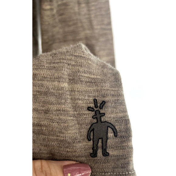 Smartwool Mens 1/4 zip Baselayer Size XL Oatmeal Gray Long Sleeves - Picture 12 of 12